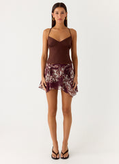 Sangria Top - Chocolate