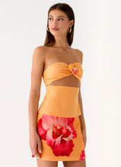 Saya Tie Top - Orange