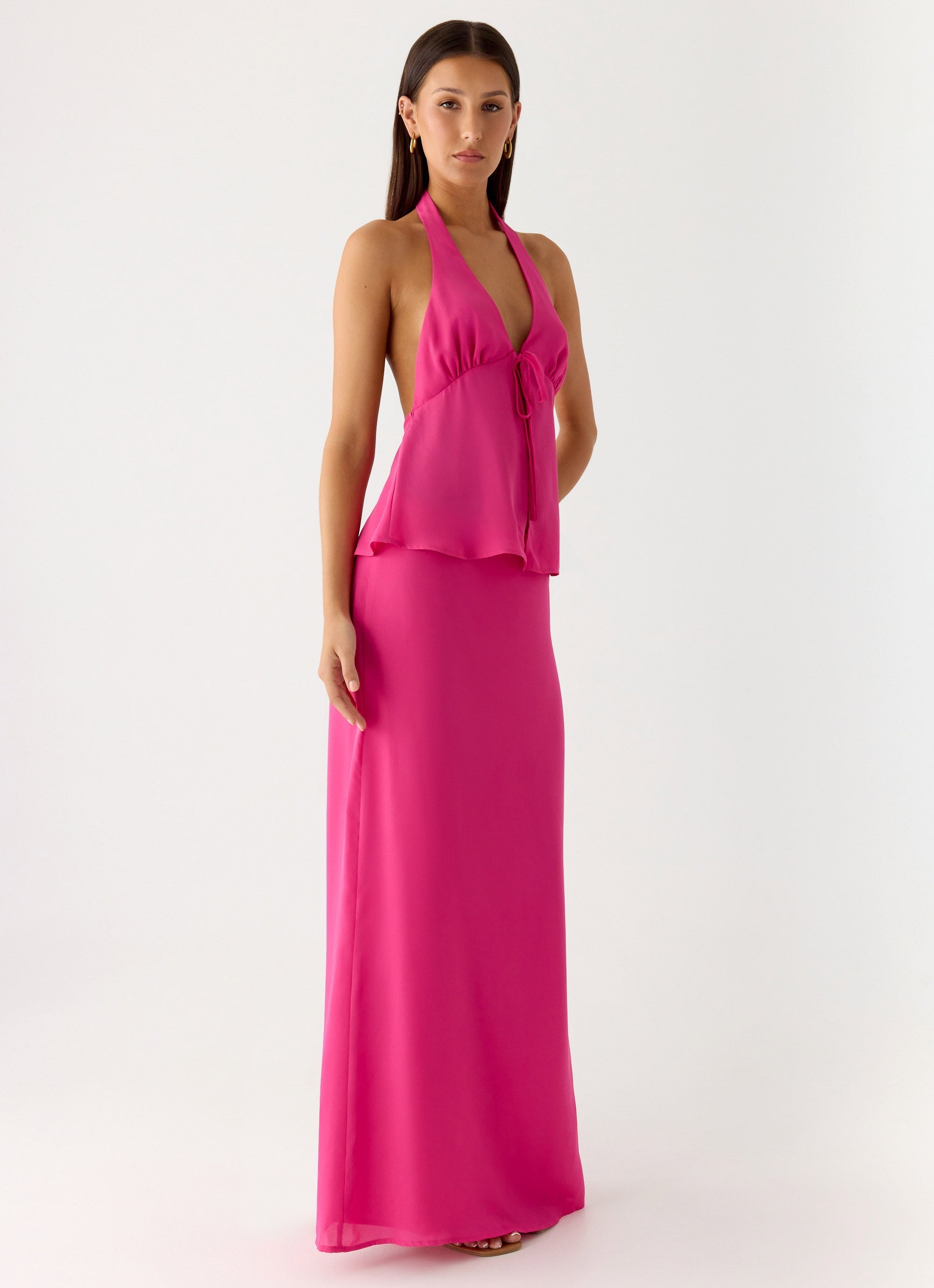 Ashlea Maxi Skirt - Fuchsia