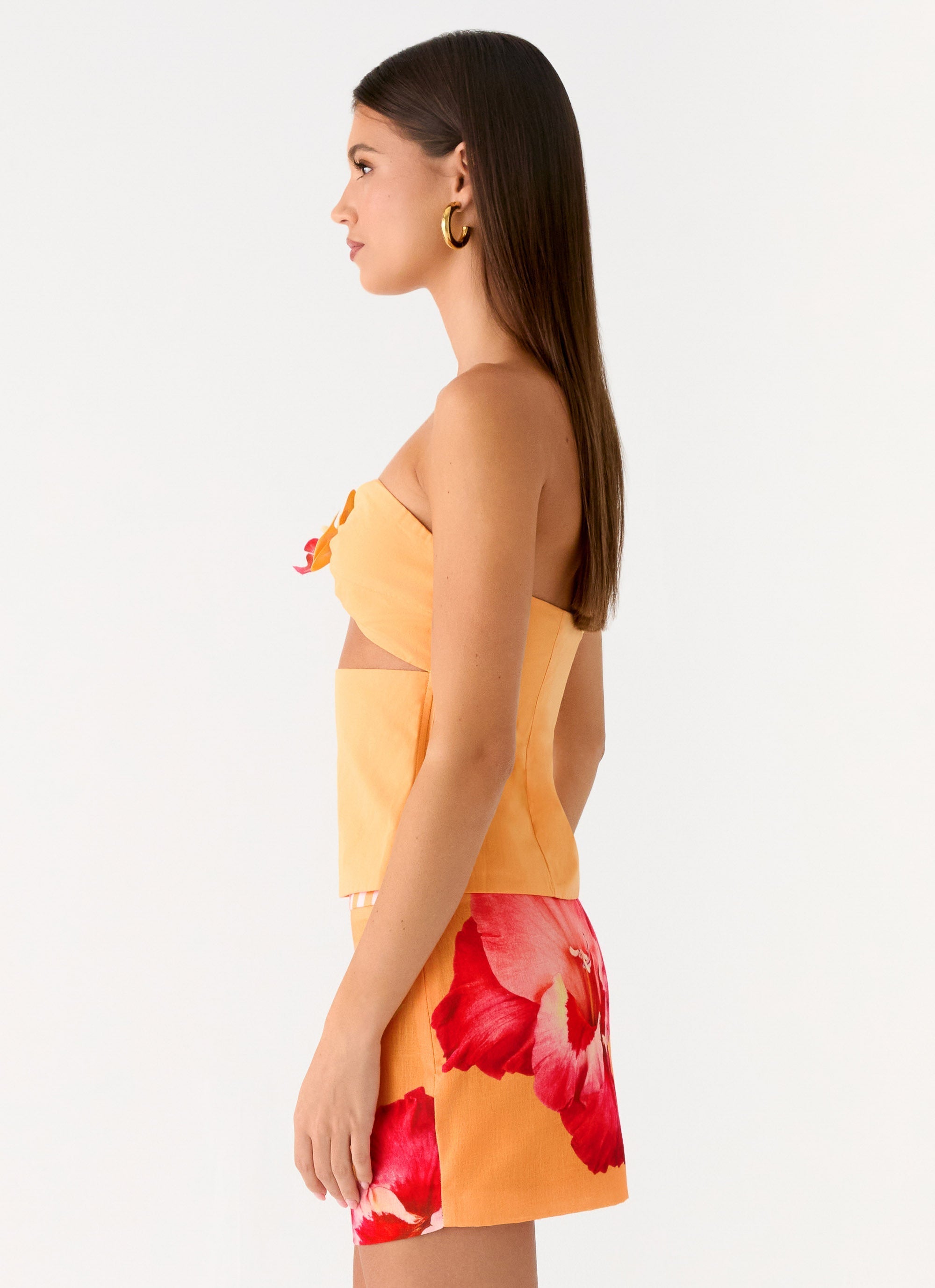 Saya Tie Top - Orange