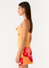 Saya Tie Top - Orange